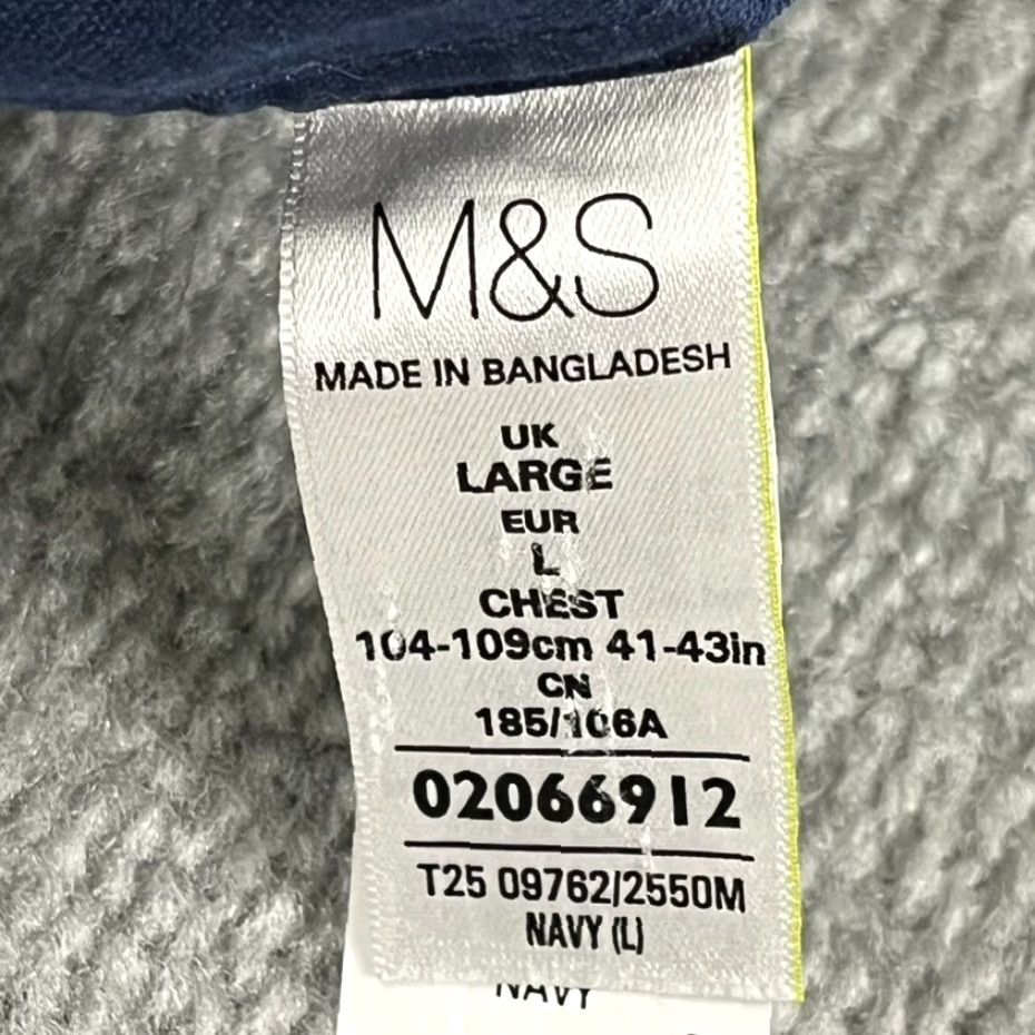Marks & Spencer Marks & Spencer Button-Up Shirt Men Large Blue Linen Cotton Preppy Casual Size US L / EU 52-54 / 3 - 6 Thumbnail