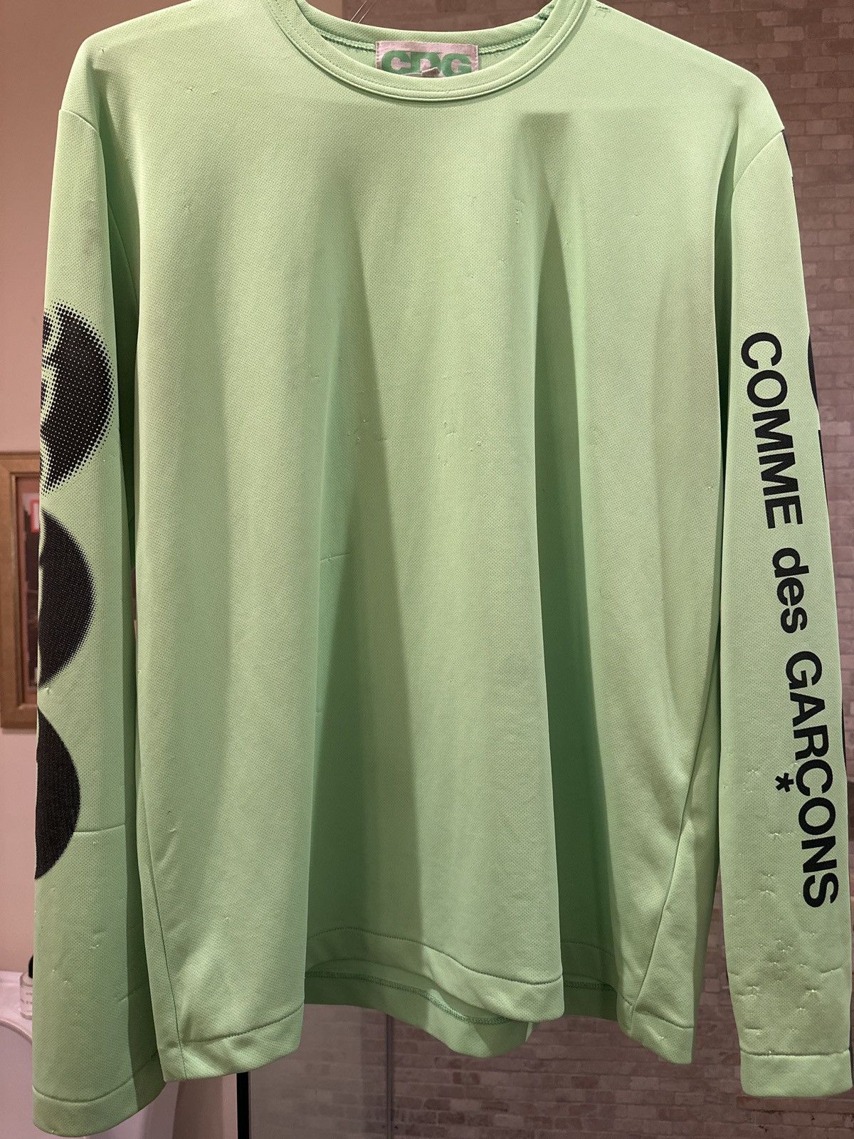 Comme des Garcons Comme Des Garçons Cdg Long sleeve Breaking News green Size US XL / EU 56 / 4 - 9 Thumbnail
