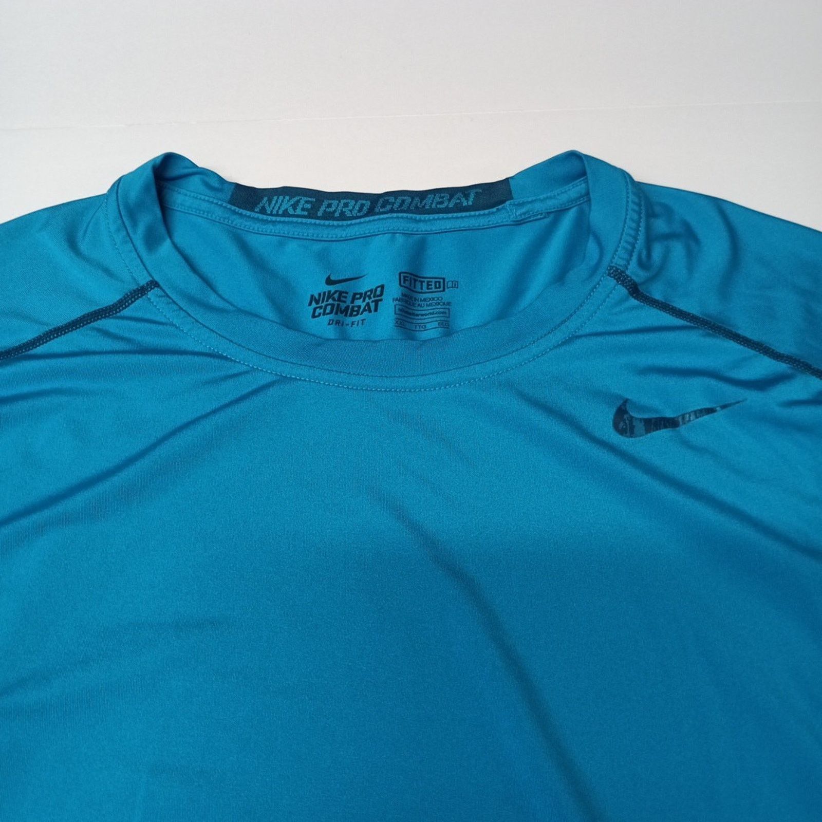 Nike Nike Pro Combat Shirt Men's 2XL Blue Dri-Fit Fitted Athletic Size US XXL / EU 58 / 5 - 2 Thumbnail