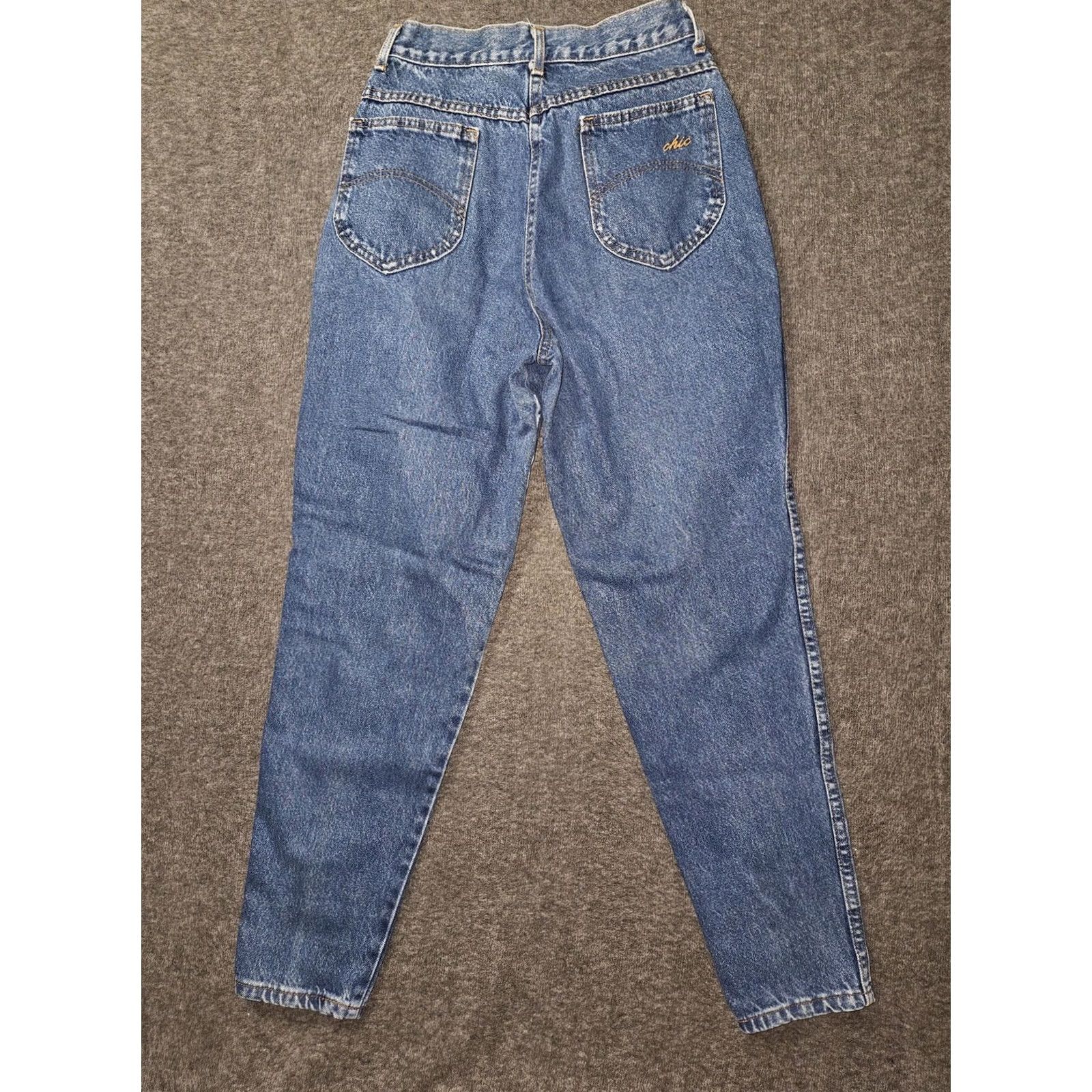 Vintage VINTAGE Chic Jeans Womens 8 Blue Medium Wash High Rise Mom Tapered Relaxed 90s Womens Jeans Size 30" / US 8 / IT 44 - 7 Thumbnail