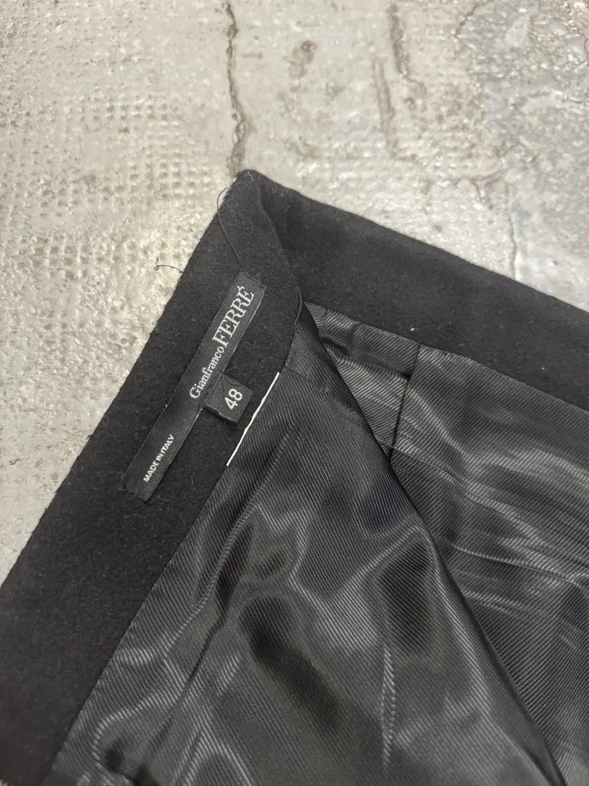Designer × Gianfranco Ferre × Vintage Gianfranco Ferré Rock Crocodile Effect Black & White Skirt Size 31" - 4 Thumbnail