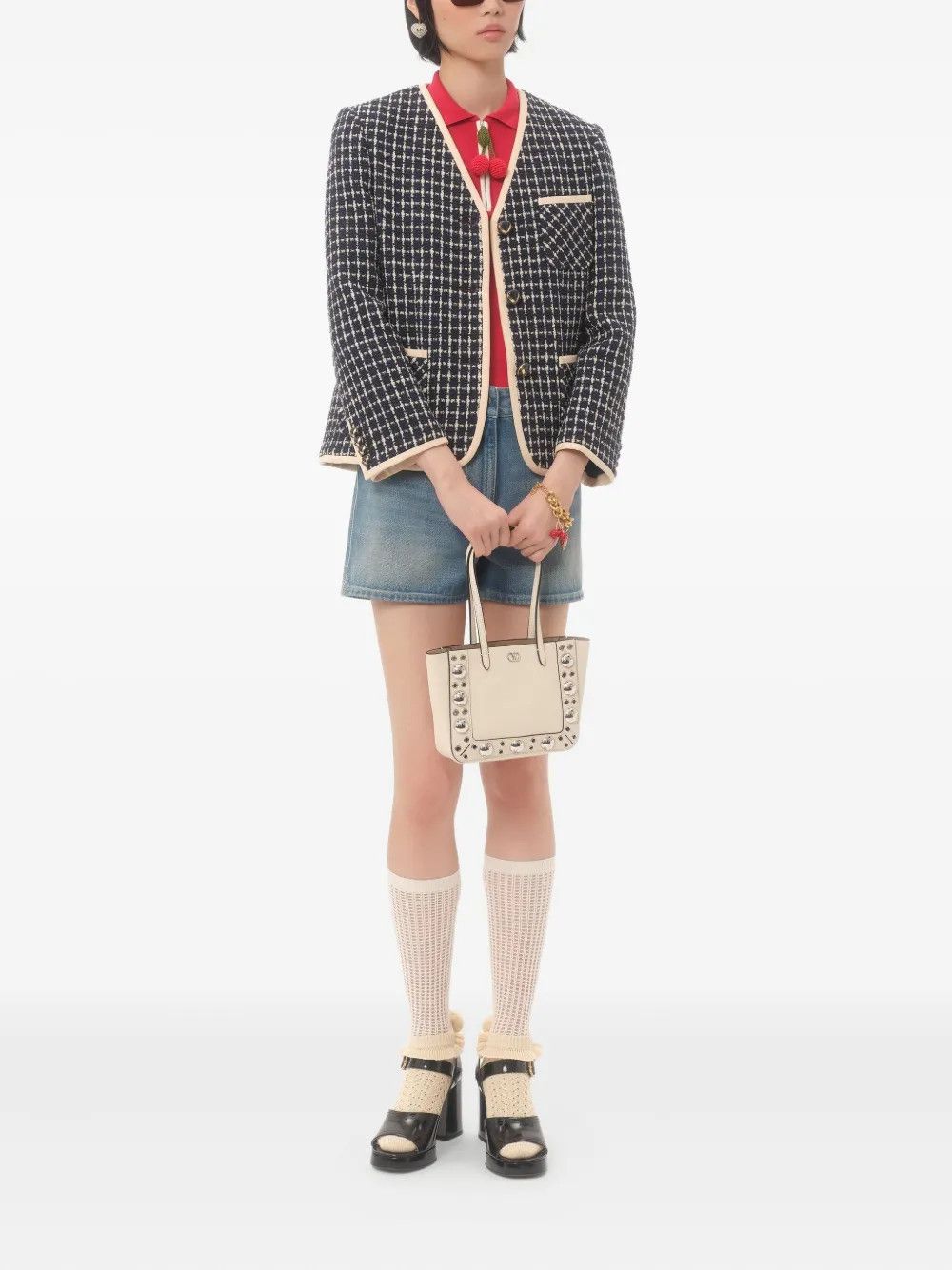 Valentino os11x0326 Size: OS / Nellcôte Mini Shopping Bag in Cream Size ONE SIZE - 2 Thumbnail