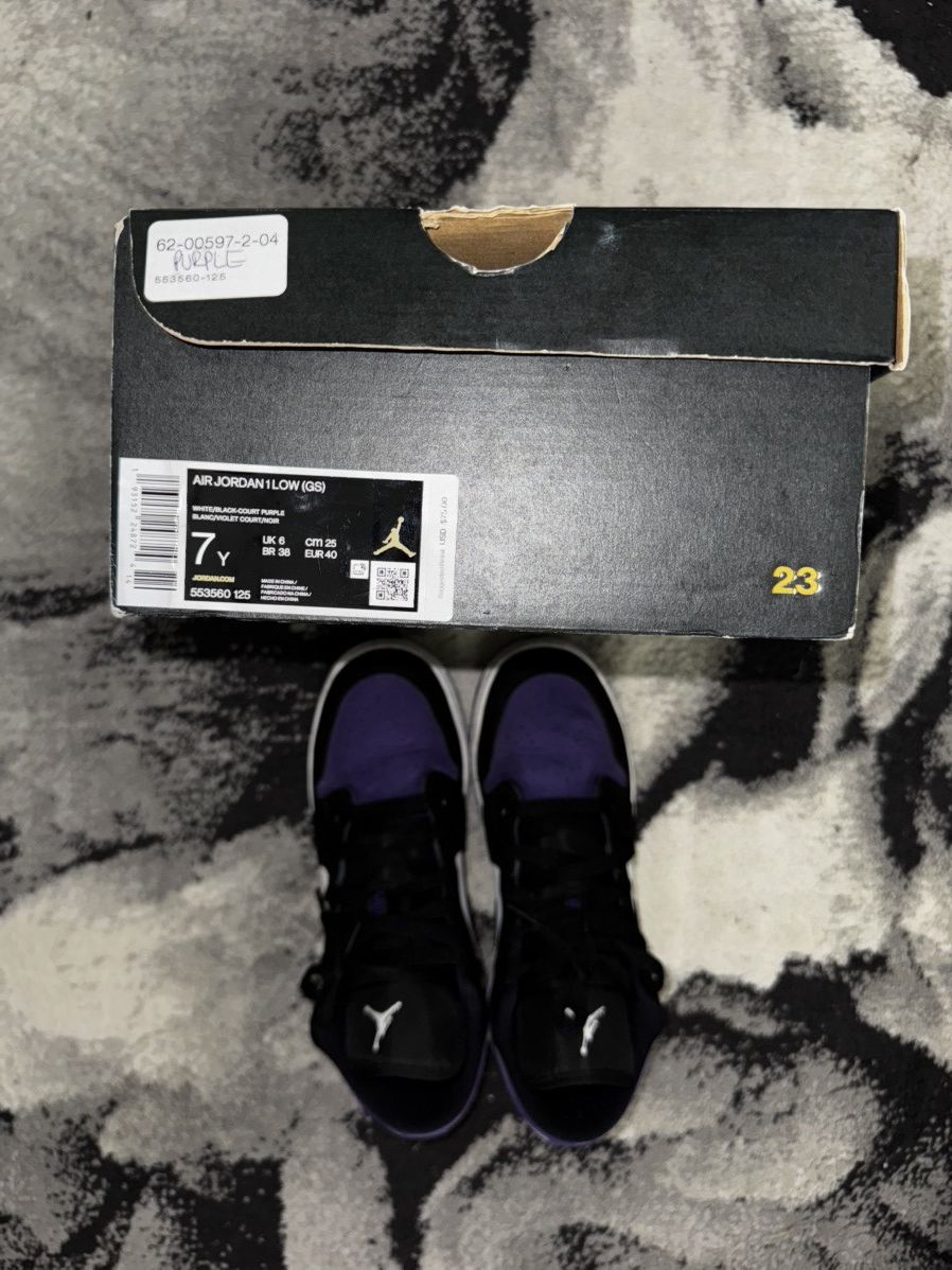Nike Jordan 1 Low Court Purple Size US 7 / EU 40 - 6 Thumbnail