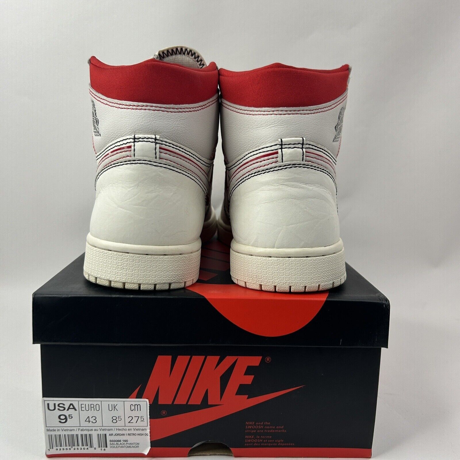 Nike Nike Air Jordan 1 High OG “Phantom/Gym Red” 2024 Size US 9.5 / EU 42-43 - 5 Thumbnail