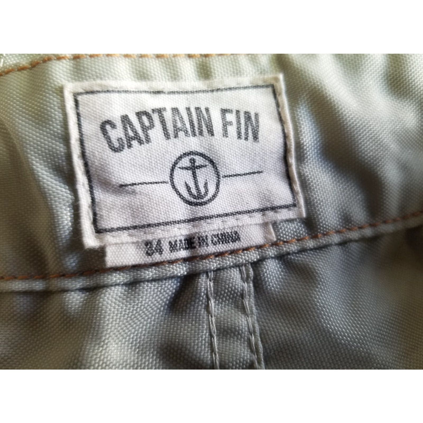 Vintage Captain Fin Drawstring Boardshorts Men Bermuda Beige Red Striped 34 Beach Casual Size ONE SIZE - 7 Thumbnail