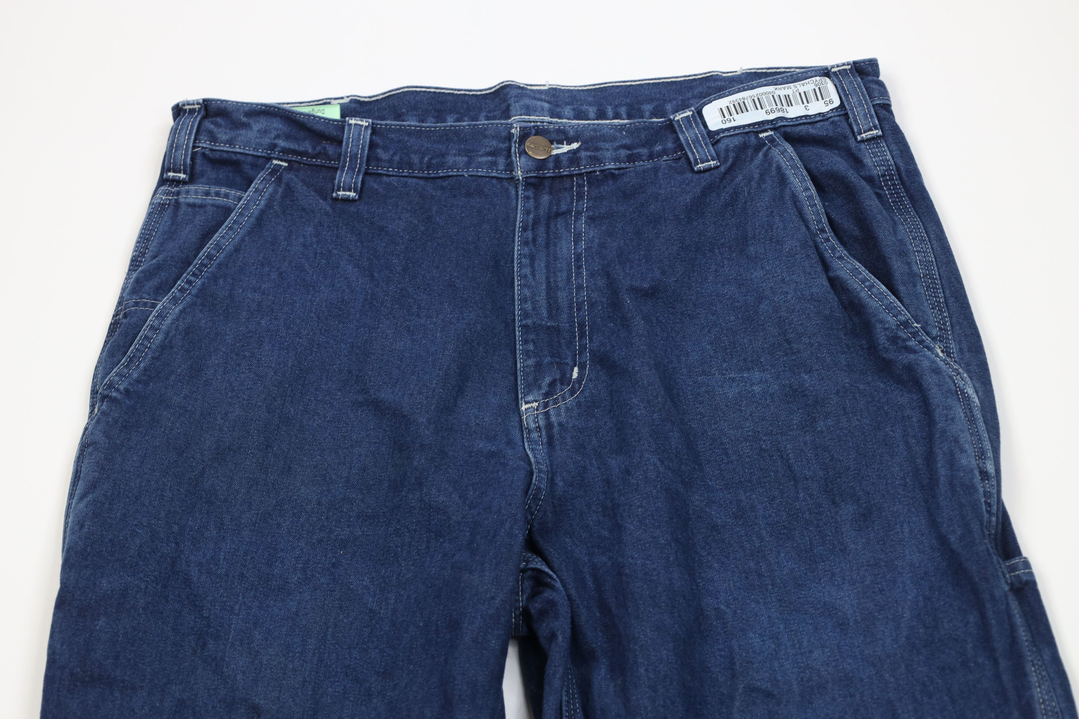Carhartt Vintage Y2K Carhartt Wide Leg Dungaree Denim Jeans Blue Size US 34 / EU 50 - 2 Thumbnail
