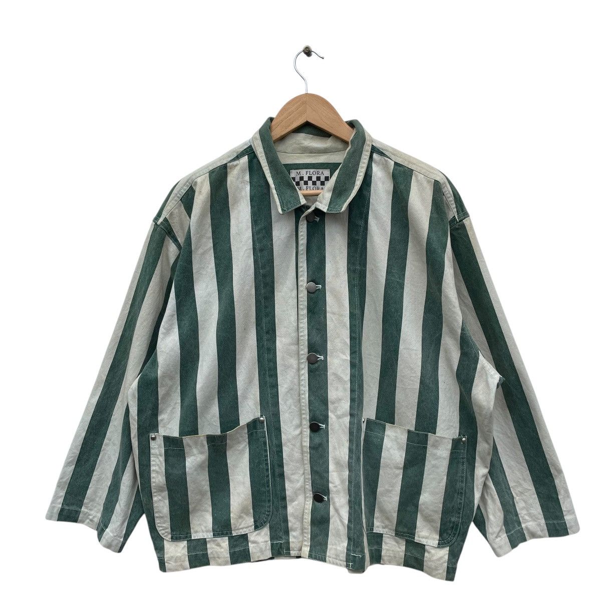 Issey Miyake × Japanese Brand Japanese Brand M.Flora Stripe Inspired Issey Miyake Size M / US 6-8 / IT 42-44 - 1 Thumbnail