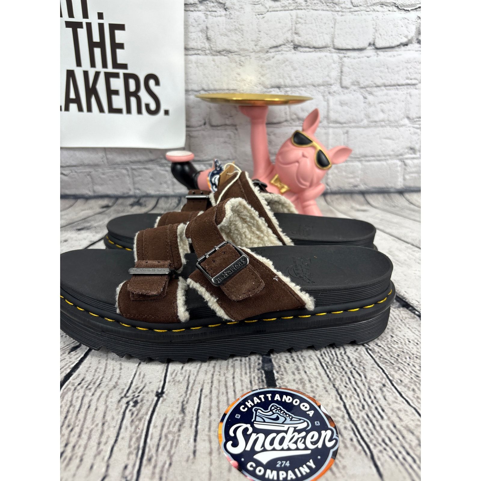 Dr. Martens Dr Martens Myles Platform Sandals Mens 11 Black Brown Size US 11 / EU 44 - 3 Thumbnail