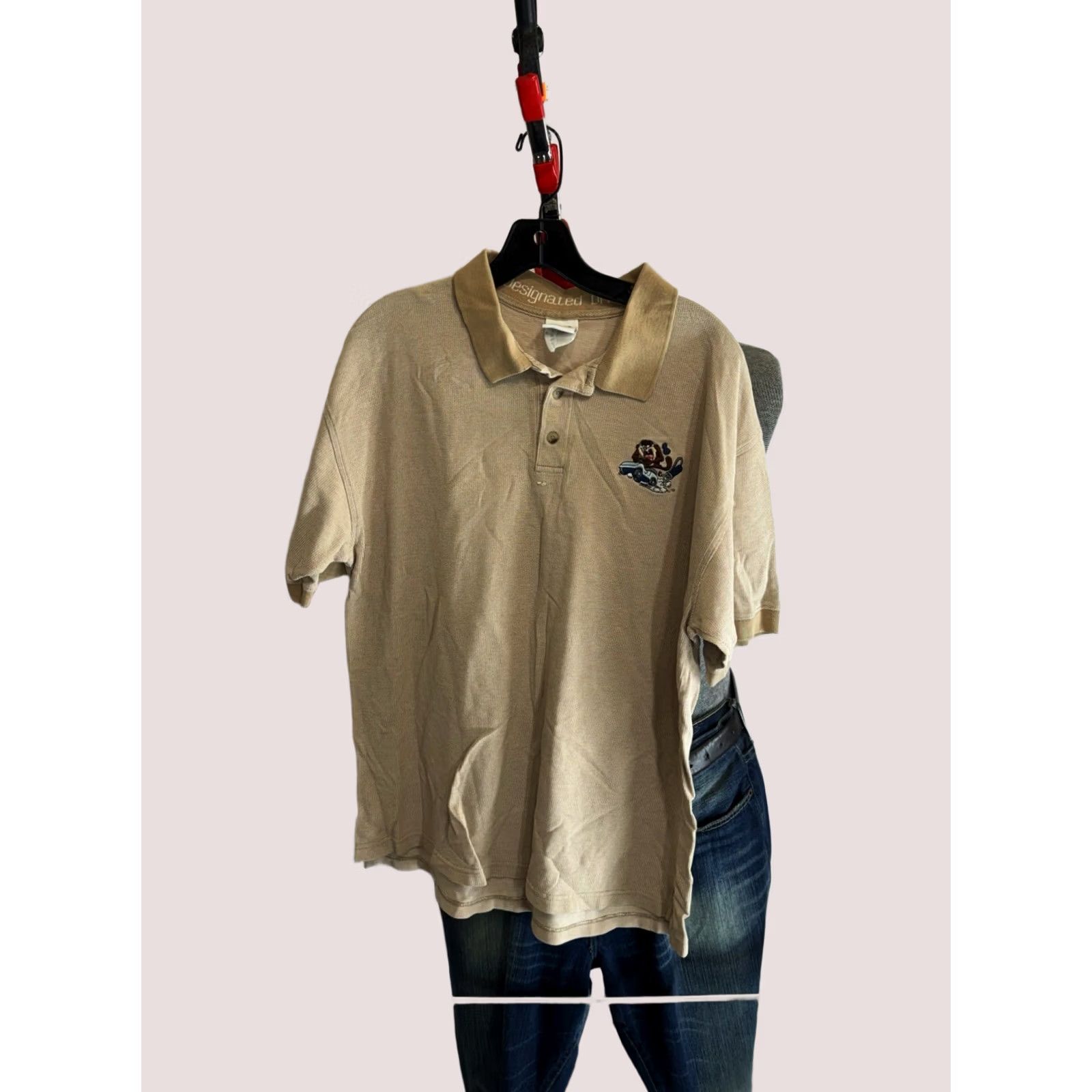 Vintage Warner Bros Taz Devil POLO SHIRT Large L Mens Size US L / EU 52-54 / 3 - 1 Thumbnail