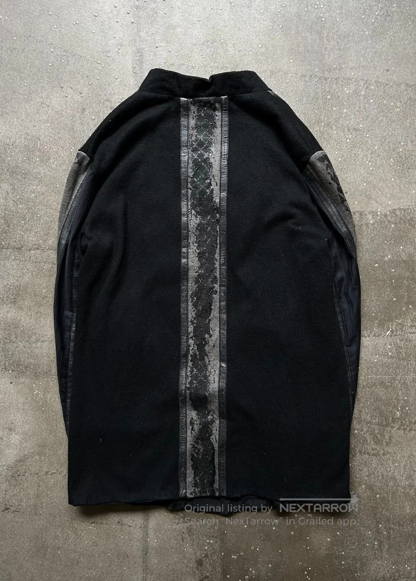 Hiroshi Kato dark layered cardigan by Kohshin Satoh. Size US L / EU 52-54 / 3 - 5 Thumbnail