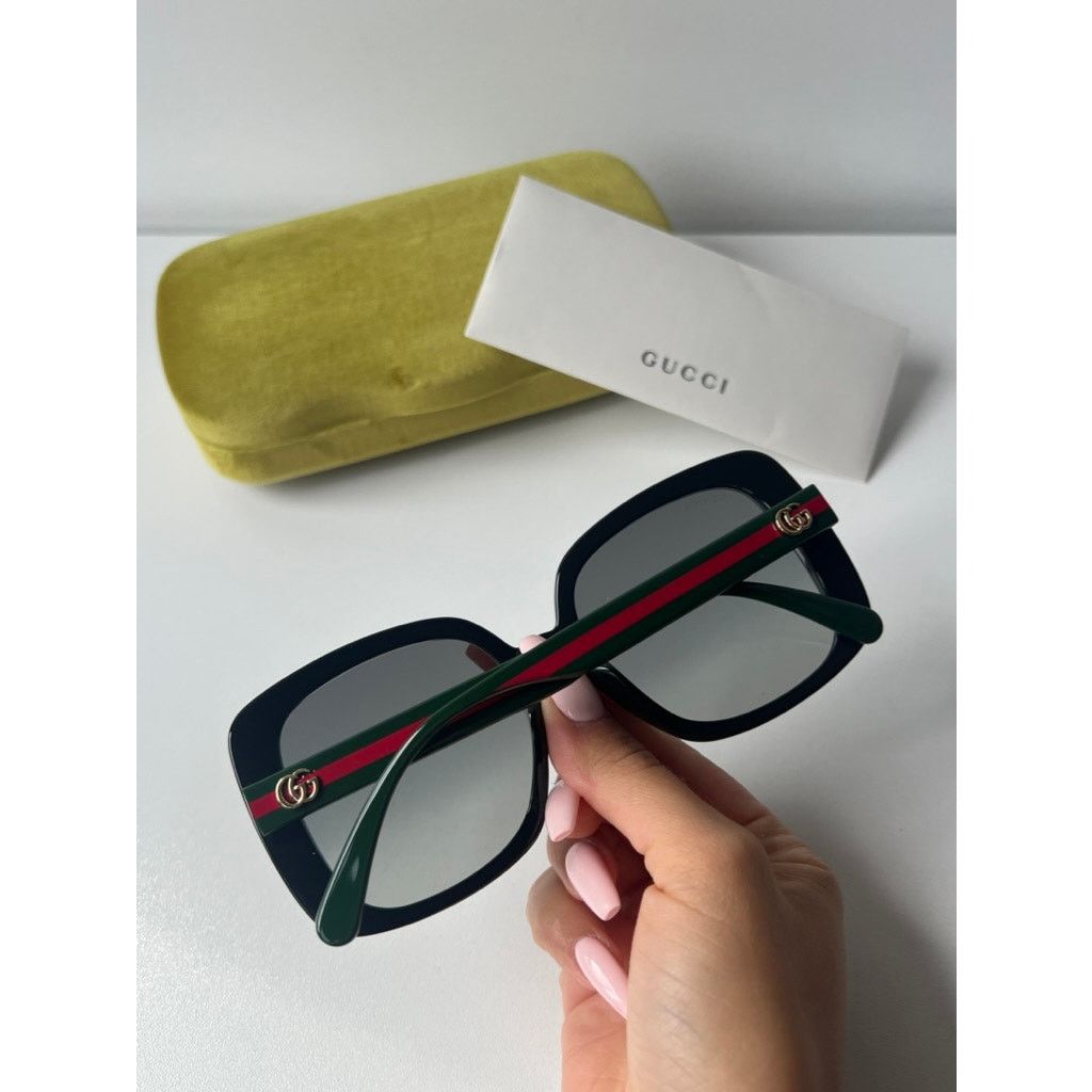 Gucci SALE! NEW Gucci GG0714SA Black Sunglasses with Striped Arms Size ONE SIZE - 3 Thumbnail