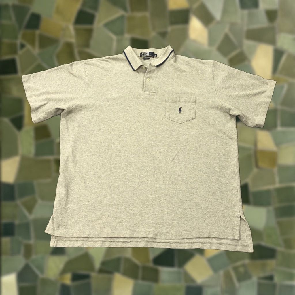 Polo Ralph Lauren VINTAGE Polo Ralph Lauren Polo Shirt Mens XL Gray Pony Pocket Preppy Size US XL / EU 56 / 4 - 1 Thumbnail