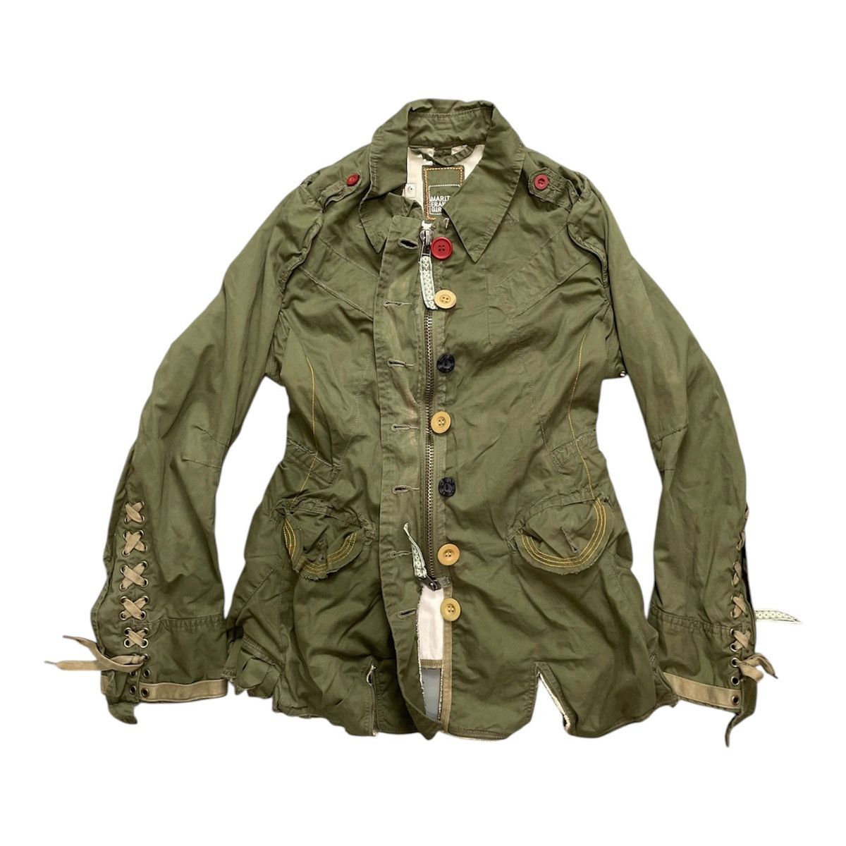 Marithe + Francois Girbaud VINTAGE MARITHE FRANCOIS GIRBAUD RAW CUT MILITARY JACKET Size US S / EU 44-46 / 1 - 1 Thumbnail
