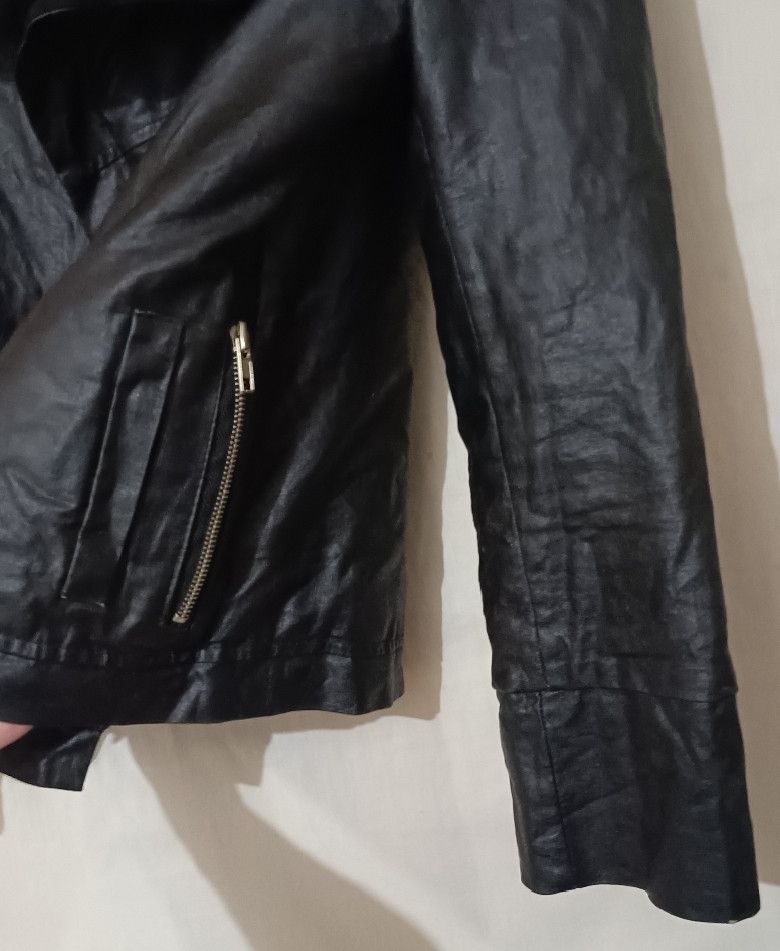 14th Addiction × Isamu Katayama Backlash × Le Grande Bleu (L.G.B.) Shearling Bauhaus Leather Asymmetrical Jacket Size M / US 6-8 / IT 42-44 - 5 Thumbnail