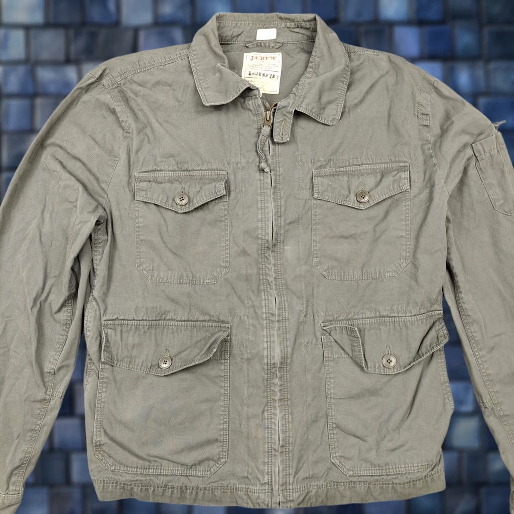 J.Crew J.CREW Womens XL Green Broken In Canvas Military Field Full Zip Pockets - Pre-Owned Excellent Size XL / US 12-14 / IT 48-50 - 1 Thumbnail