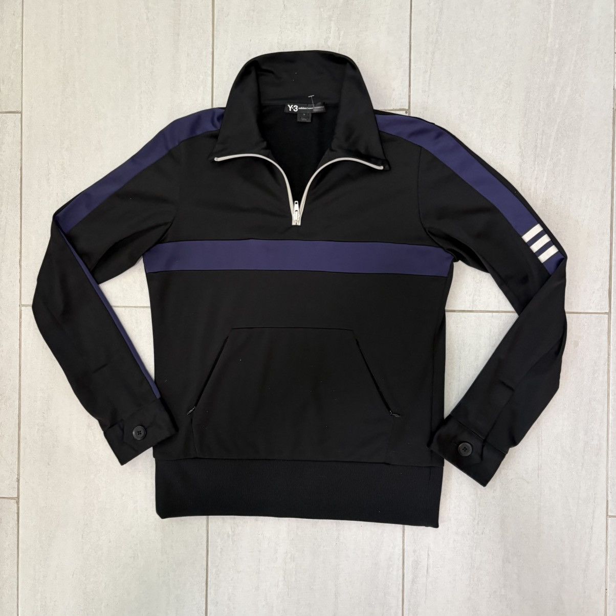 Y-3 Y-3 Adidas x Yohji Yamamoto FIREBIRD Black & Purple 1/2 Zip Size US M / EU 48-50 / 2 - 1 Thumbnail