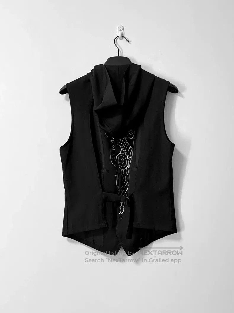 Yohji Yamamoto Yohji Yamamoto 21ss Main Line Show Graffiti Hooded Vest Size US L / EU 52-54 / 3 - 4 Thumbnail