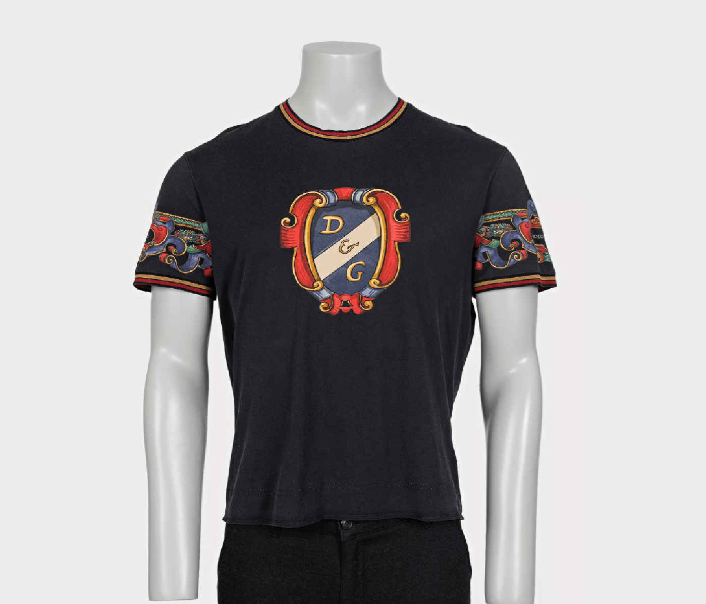 Dolce & Gabbana Dolce & Gabbana Black Graphic Print T-Shirt IT52 XL Size US XL / EU 56 / 4 - 1 Thumbnail