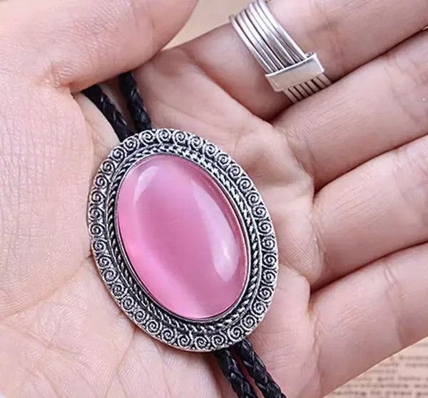 Cowboy Equipment Kihara x Ahata Lucky Charm Agate Gem Pendant Bolo Tie Size ONE SIZE - 2 Thumbnail