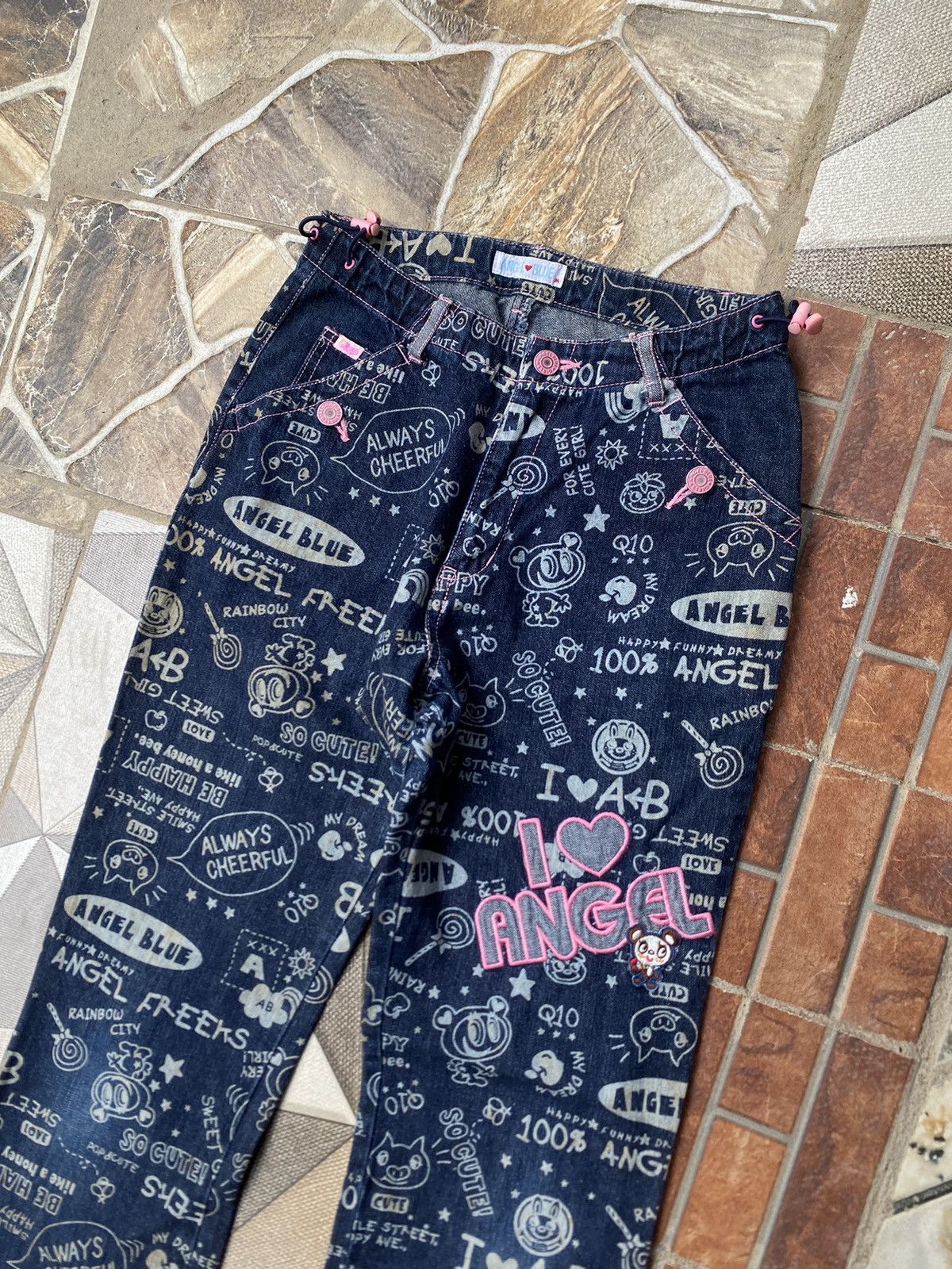 Angel Blue × Hysteric Glamour × Japanese Brand Y2K Japanes Angel Blue Flare Jeans Size 27" / US 4 / IT 40 - 4 Thumbnail