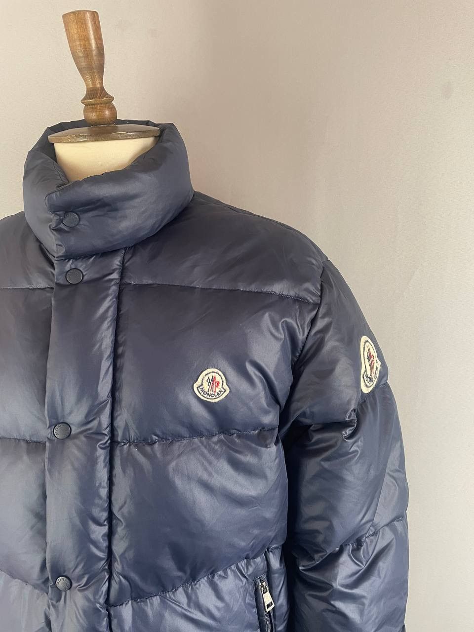 Moncler Moncler Grenoble Vintage Down Jacket Navy 1990s Size US L / EU 52-54 / 3 - 3 Thumbnail