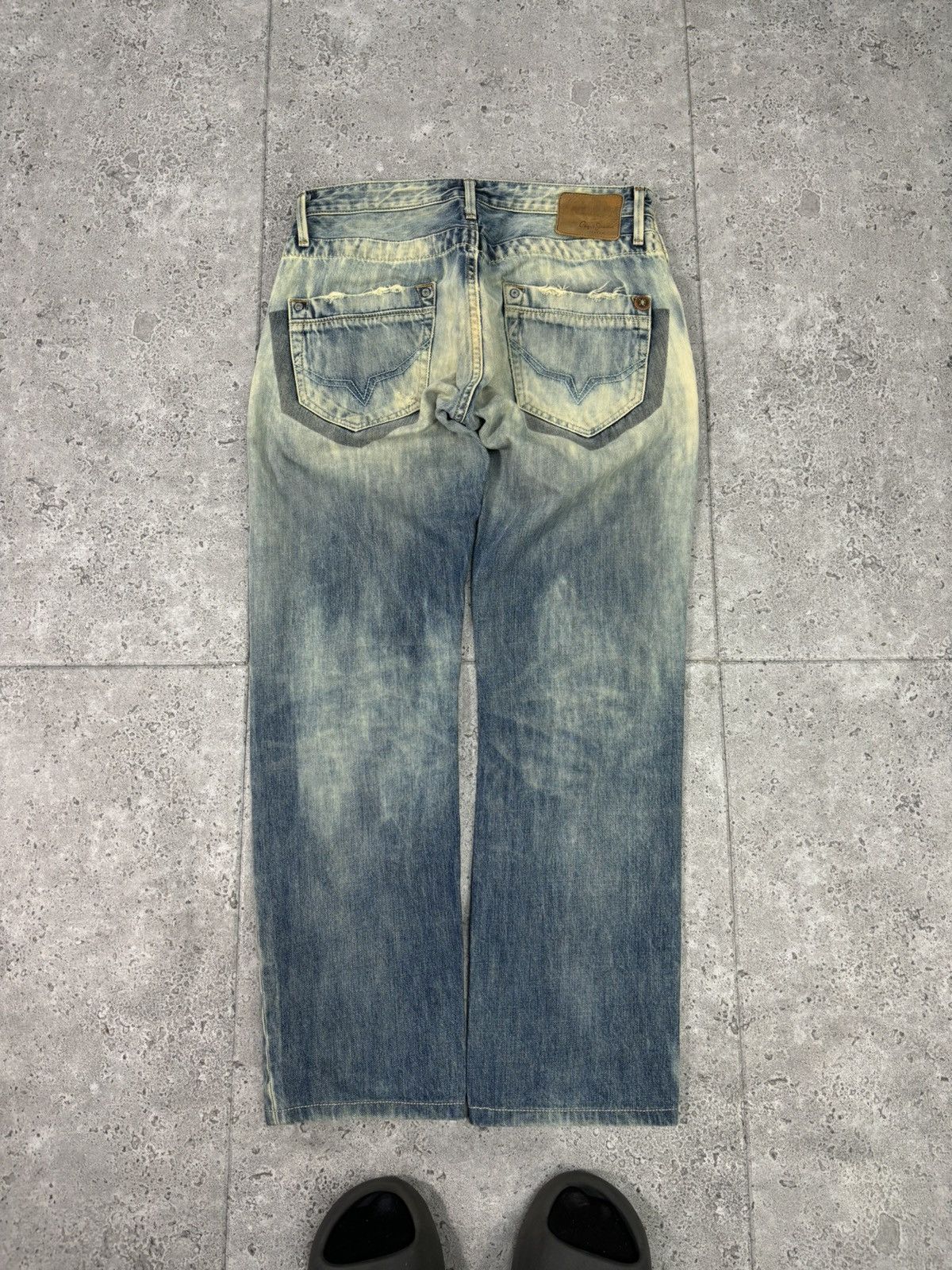 Japanese Brand × Pepe Jeans × Vintage Y2K Japan Denim Faddd Distressed Diesel Style Trendy WideLeg Size US 34 / EU 50 - 7 Thumbnail