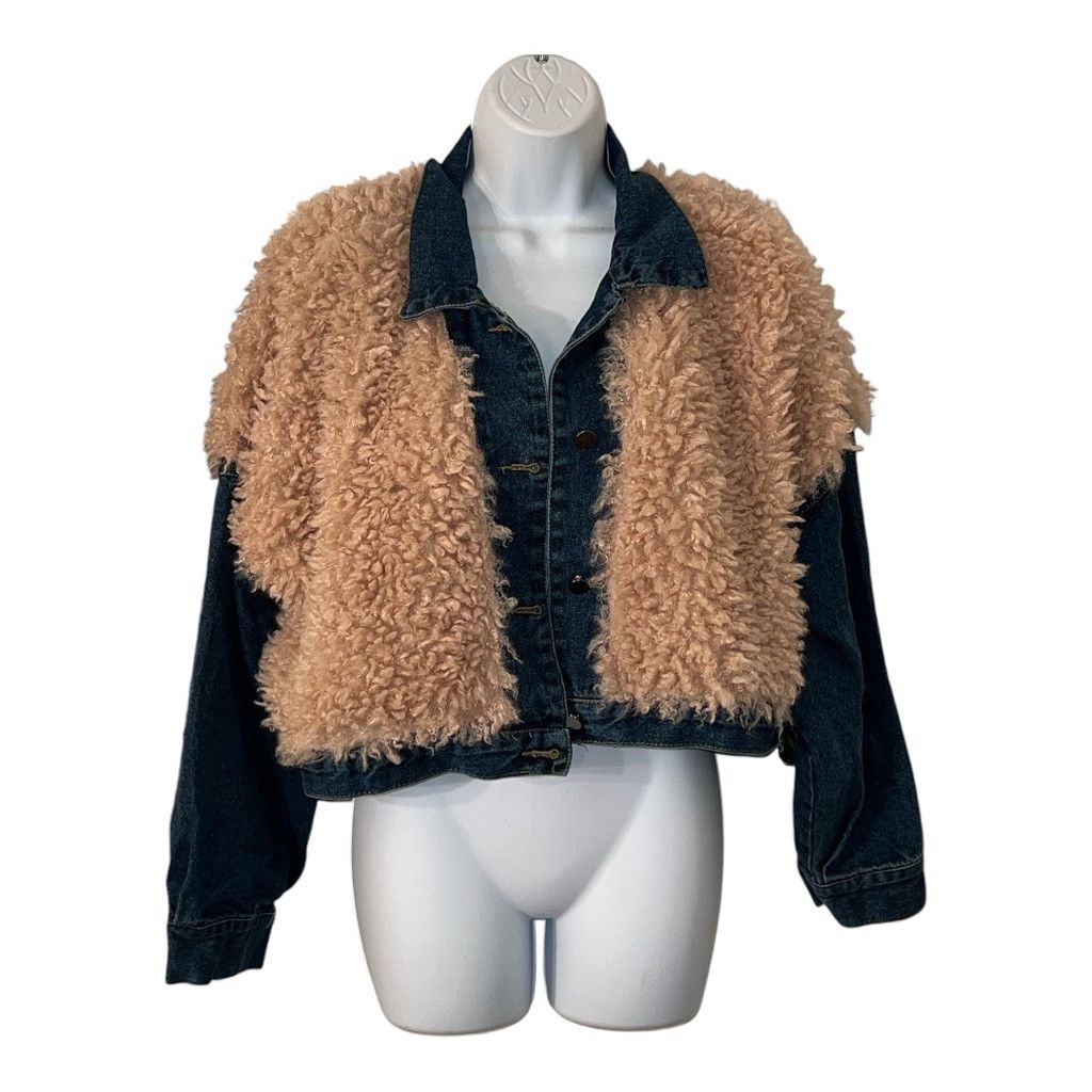 Other Main Strip Women's Denim Jacket - Size M - Blue & Pink M Size M / US 6-8 / IT 42-44 - 1 Thumbnail