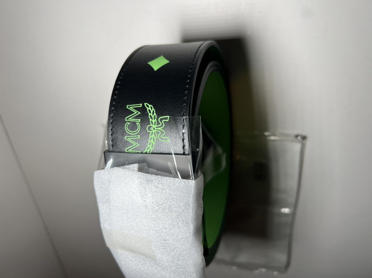 MCM MCM Reversible Belt Black/Neon Green. Black M Buckle New Size ONE SIZE - 6 Thumbnail