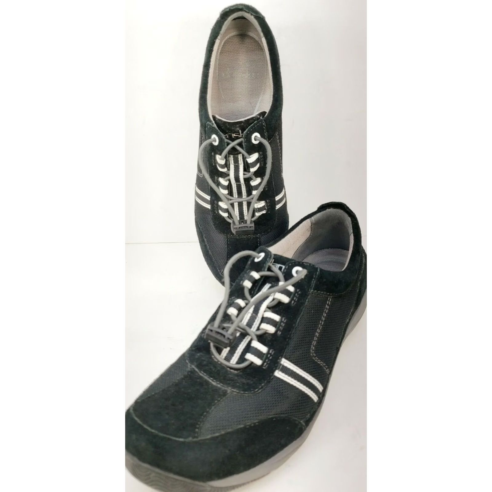 Dansko Dansko Womens Sneakers - Size 8.5M, 39EU, Black Suede & Synthetic No-Tie Laces - High Quality Shoe, Comfort, Size US 7 / IT 37 - 2 Thumbnail