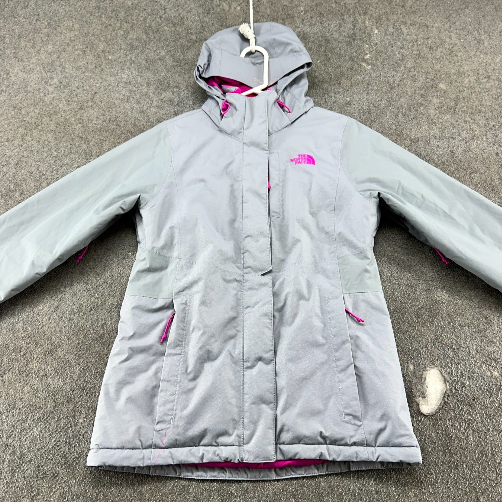 The North Face The North Face Jacket Womens Small Grey Pink Parka Hooded Fleece Lined Hyvent 2.5L Size S / US 4 / IT 40 - 4 Thumbnail