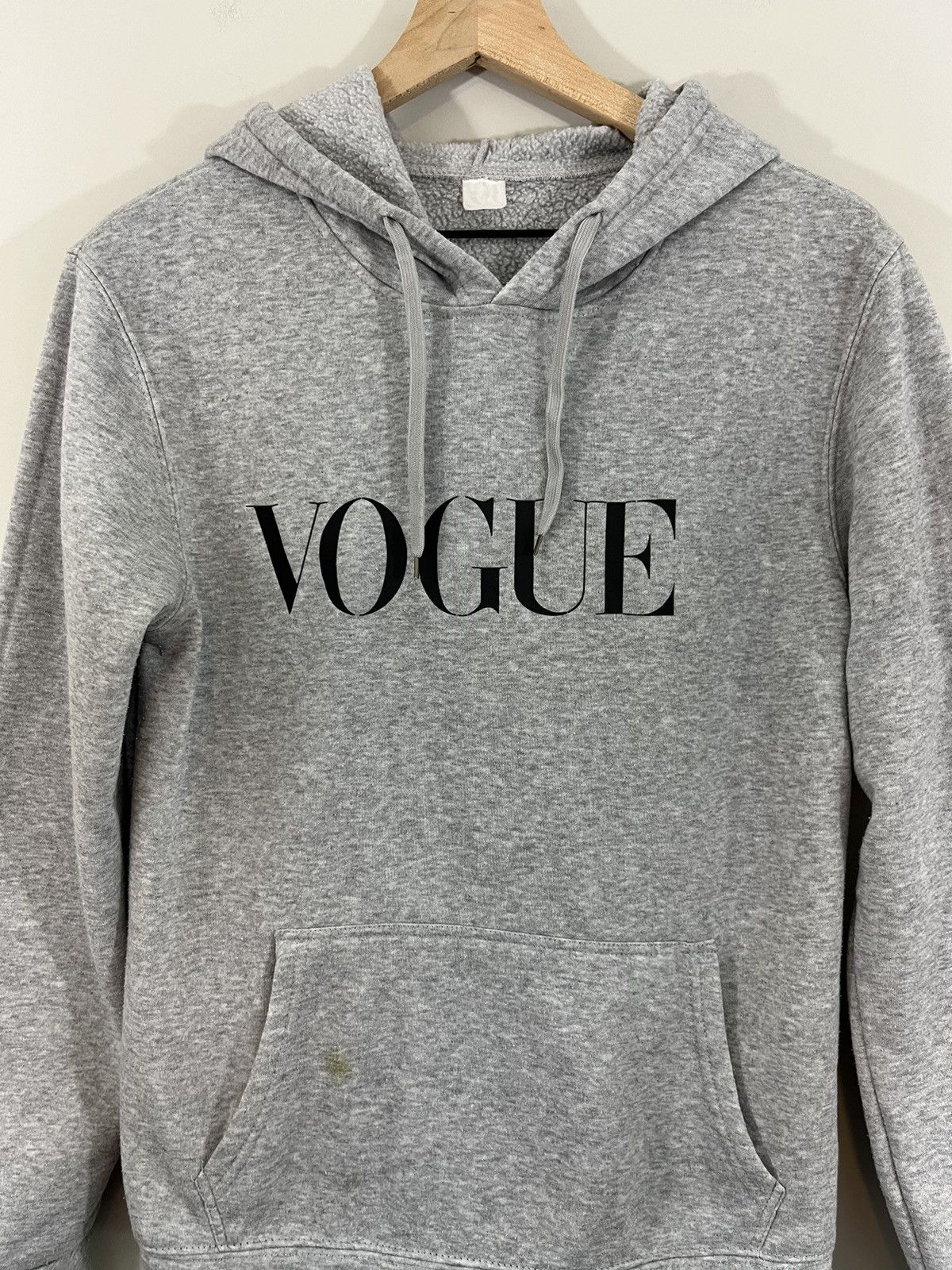Vintage VOGUE Distressed Gray Hoodie Size US L / EU 52-54 / 3 - 3 Thumbnail