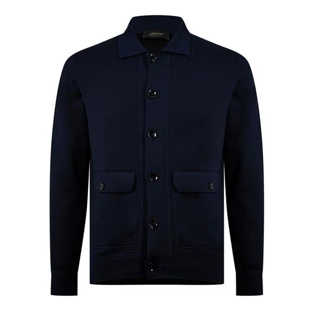 image of Brioni O1G2R1Mq0524 Boutton Blousn In Midnight Blue, Men's (Size Large)
