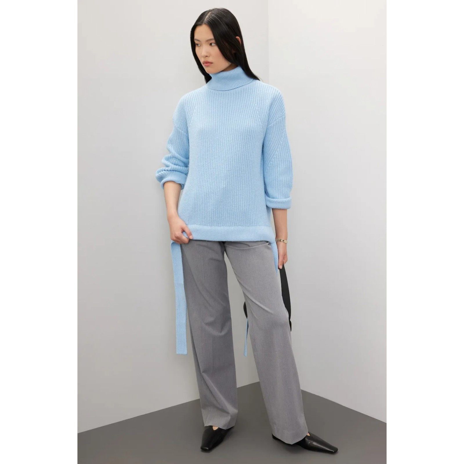 Other Jason Wu Blue Turtleneck Sweater XS Tunic Ribbed Pastel Desi Size XS / US 0-2 / IT 36-38 - 1 Thumbnail