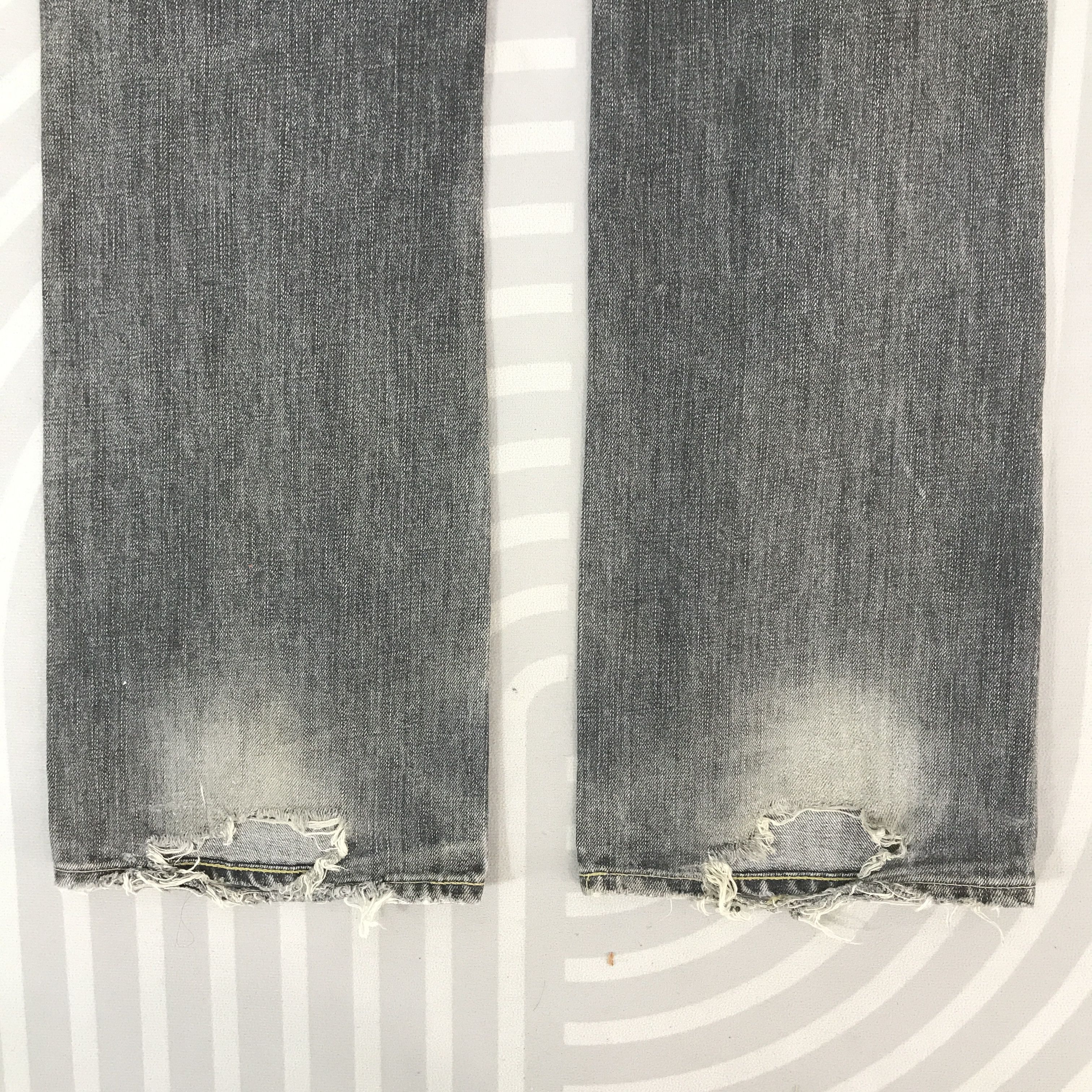 Japanese Brand Flare Japanese Uniqlo Distressed Denim black pants K54B11 Size US 30 / EU 46 - 6 Thumbnail