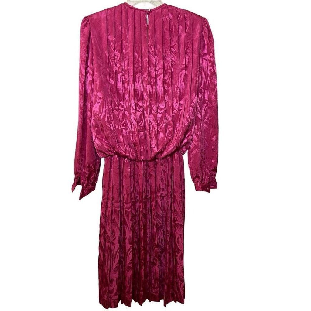 Vintage Vtg 90s In The Mood Blouson Pleated Secretary Dress Sz M/L Size M / US 6-8 / IT 42-44 - 6 Thumbnail