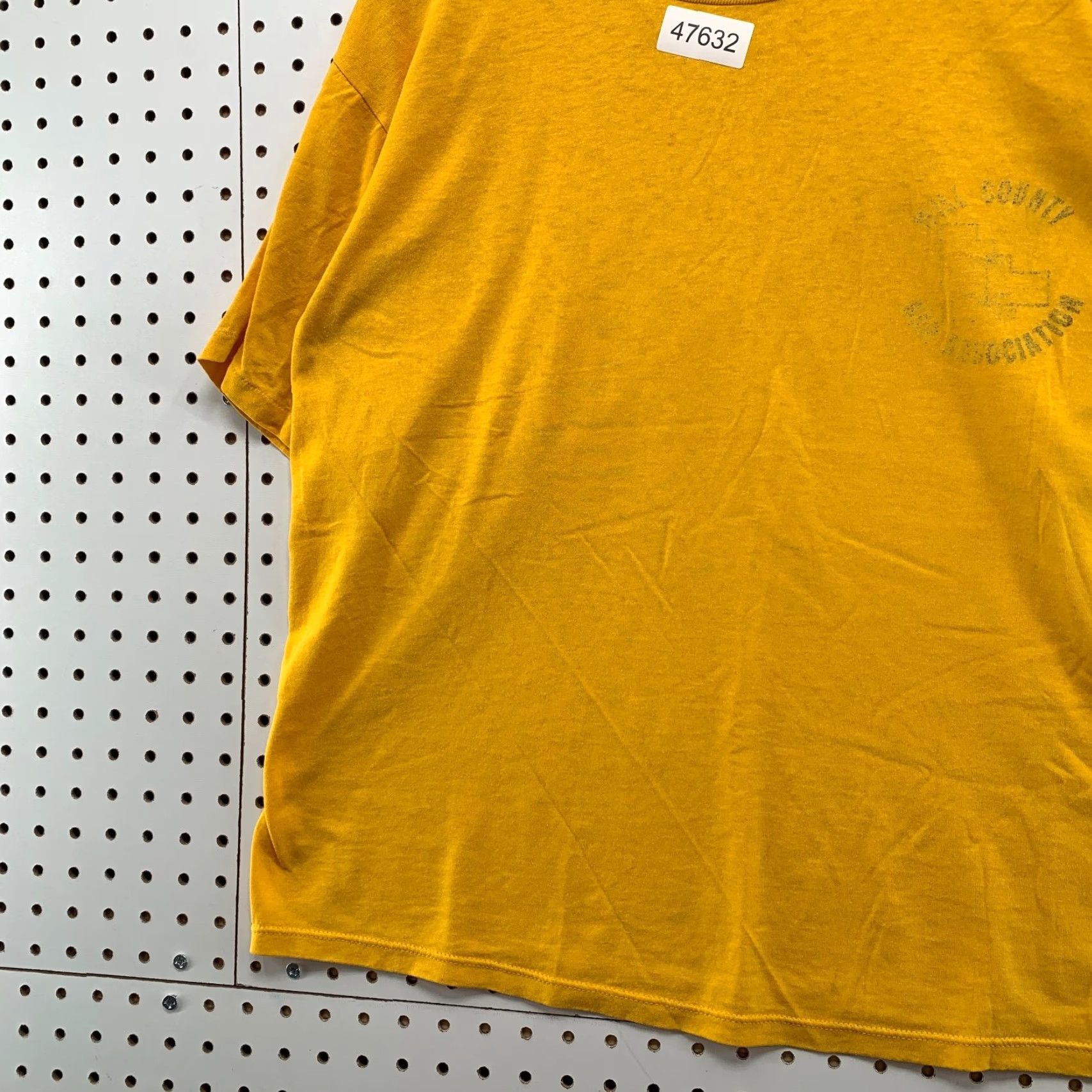 Jerzees VINTAGE Jerzees Yellow Shirt Mens M T-Shirt 80s Bar Association Single Stitch Cotton Crew Neck Short Sleeve Size US M / EU 48-50 / 2 - 5 Thumbnail