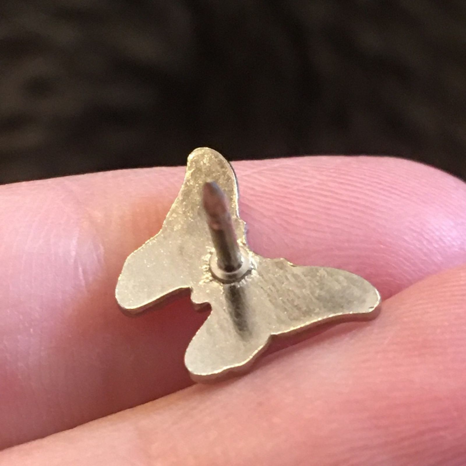 Vintage Vintage Ballou silver plated butterfly tie tac pin Size ONE SIZE - 4 Thumbnail