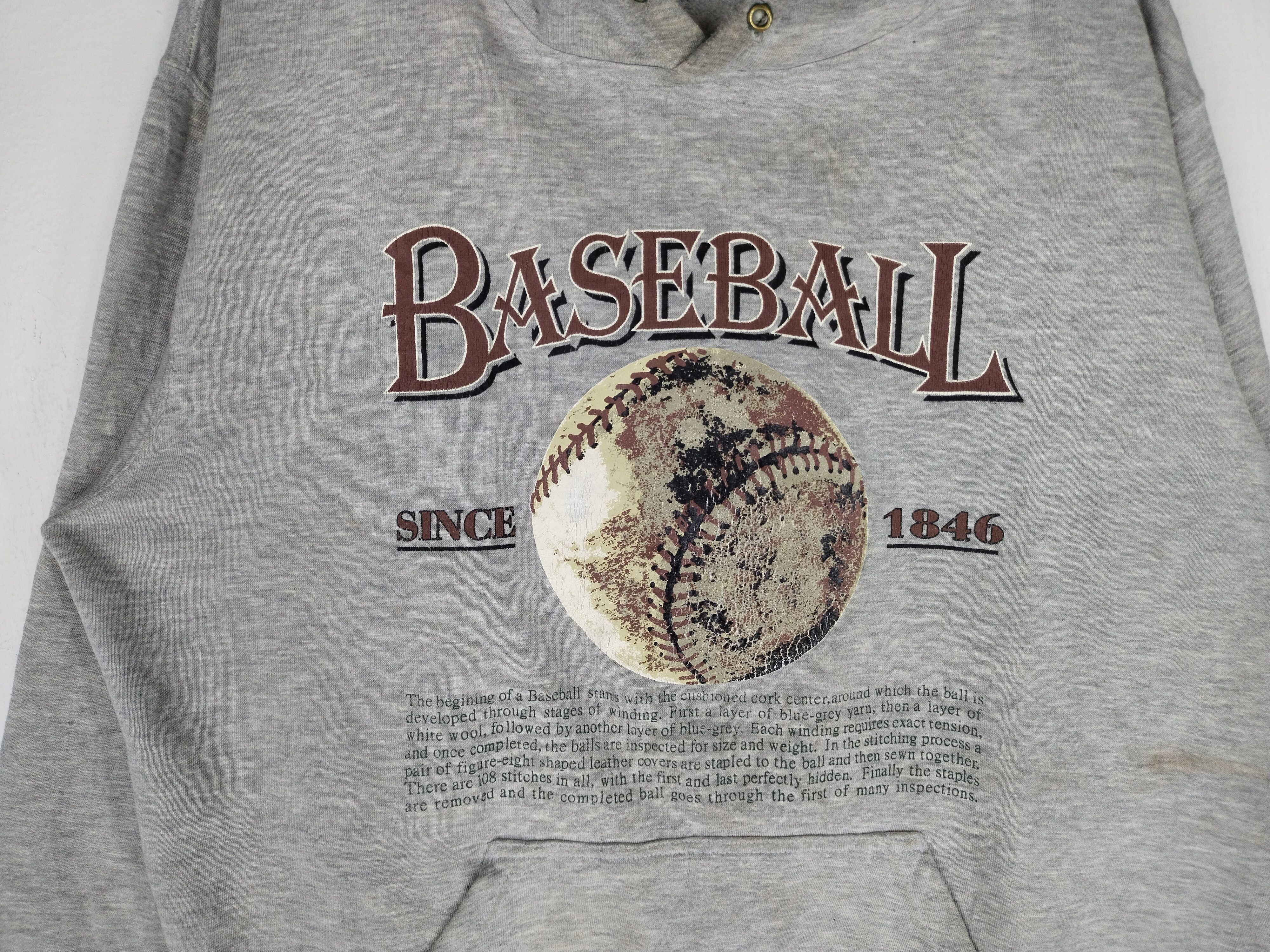 Vintage Vintage Baseball Hoodie Sweatshirt Size US L / EU 52-54 / 3 - 7 Thumbnail