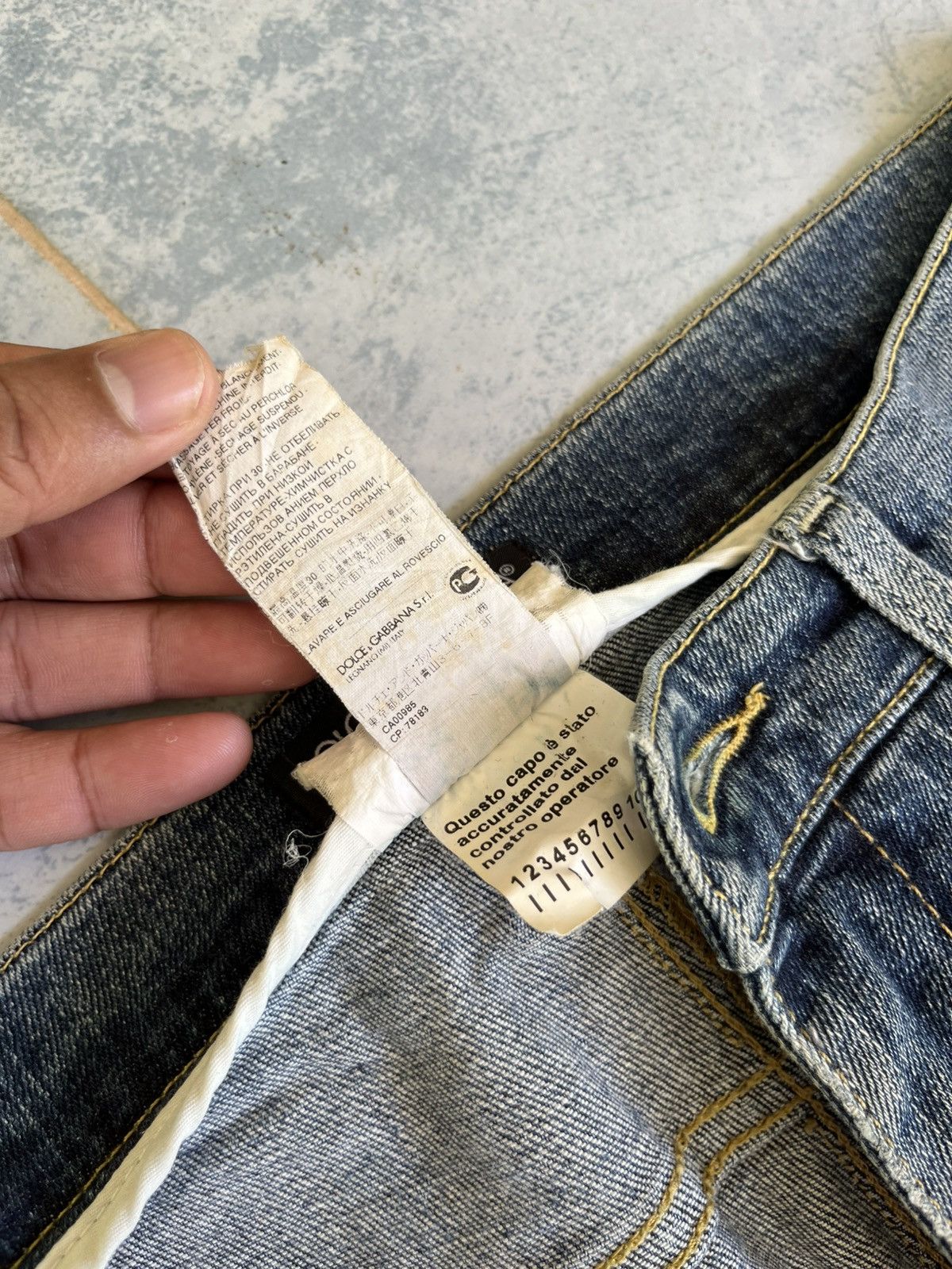 Dolce & Gabbana 💥Luxury Authentic D&G SS15 Blue Faded Denim Made In Italy Size US 31 - 11 Thumbnail