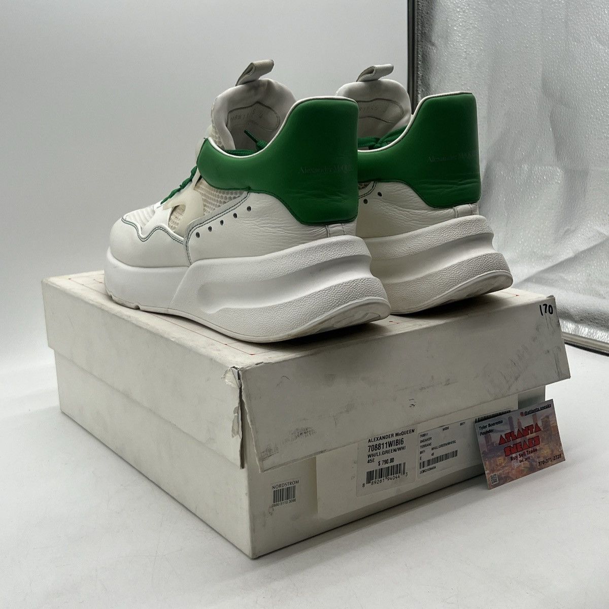 Alexander McQueen Alexander McQueen white green Size US 12 / EU 45 - 4 Thumbnail