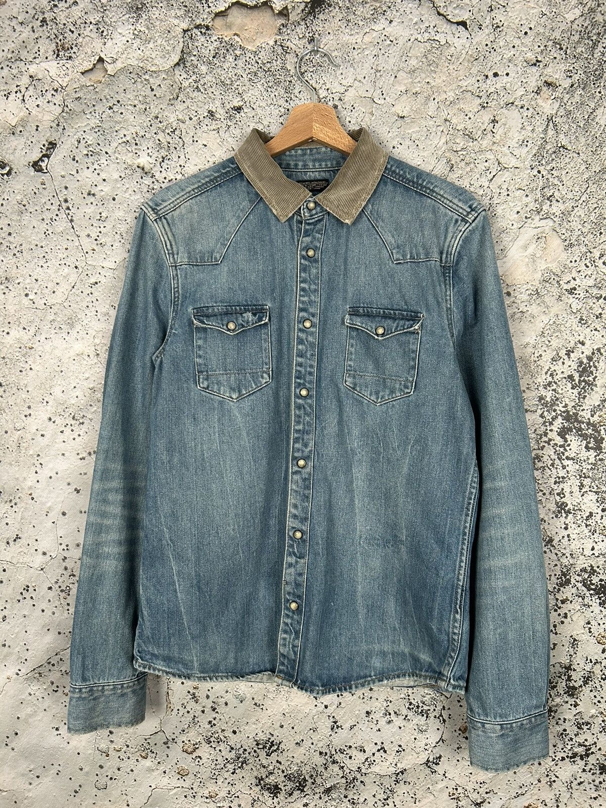 Allsaints Allsaints Denim Shirts Jeans Grunge Punk Streetwear Vintage Size US M / EU 48-50 / 2 - 1 Thumbnail