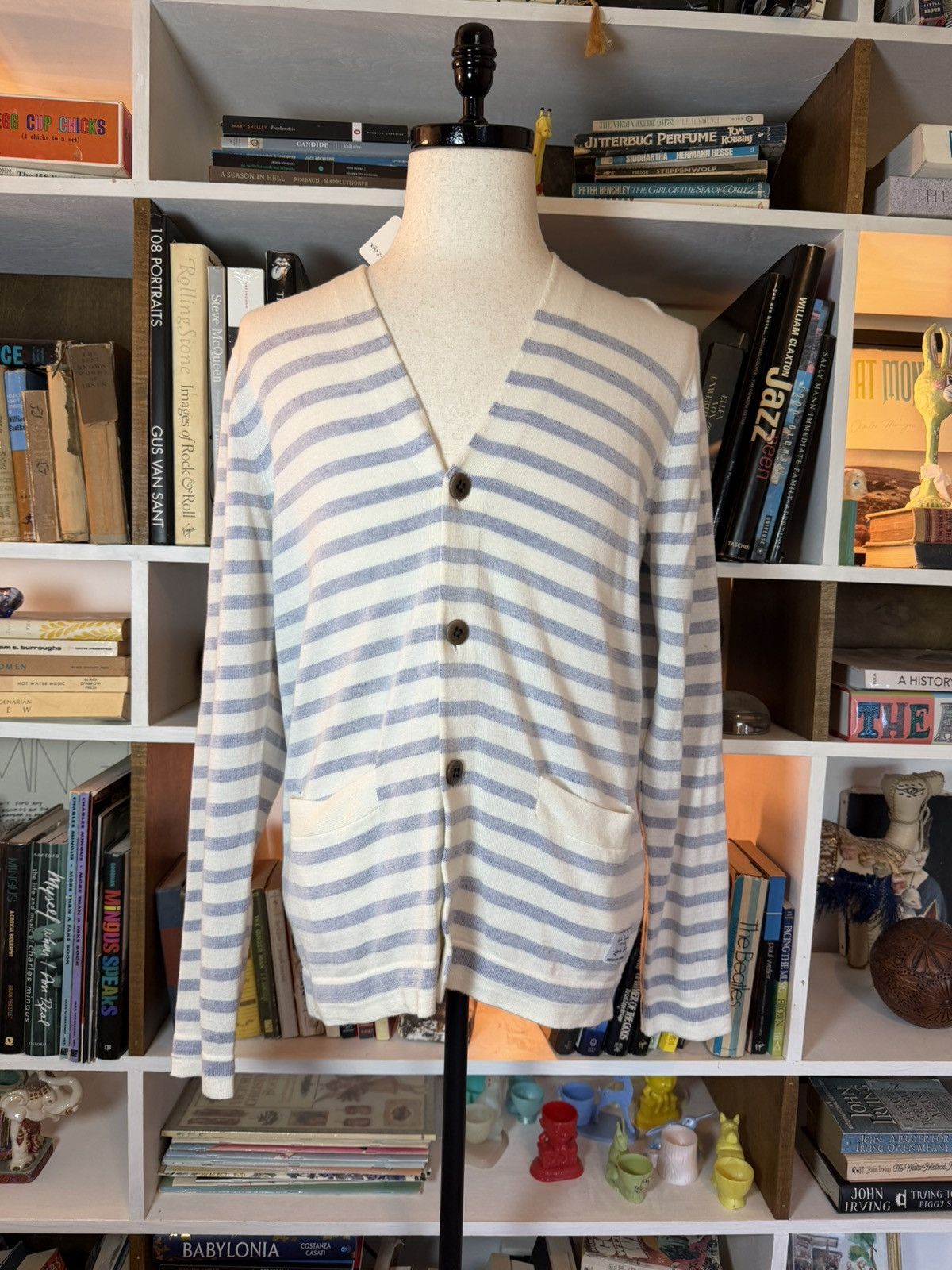 Paul Smith Paul Smith Jeans blue and white striped cardigan Size US M / EU 48-50 / 2 - 1 Thumbnail