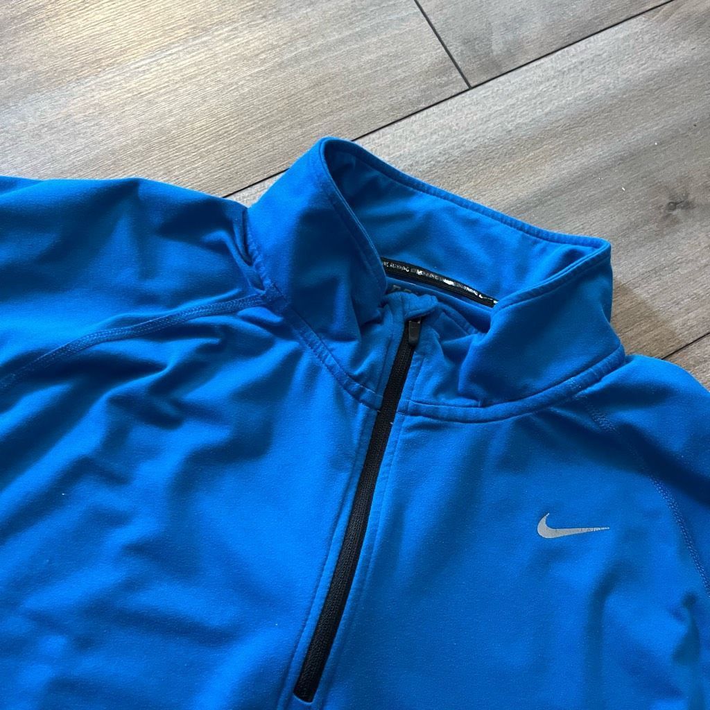 Nike Nike Blue Athletic Quarterzip Pullover Men XL Size US XL / EU 56 / 4 - 2 Thumbnail