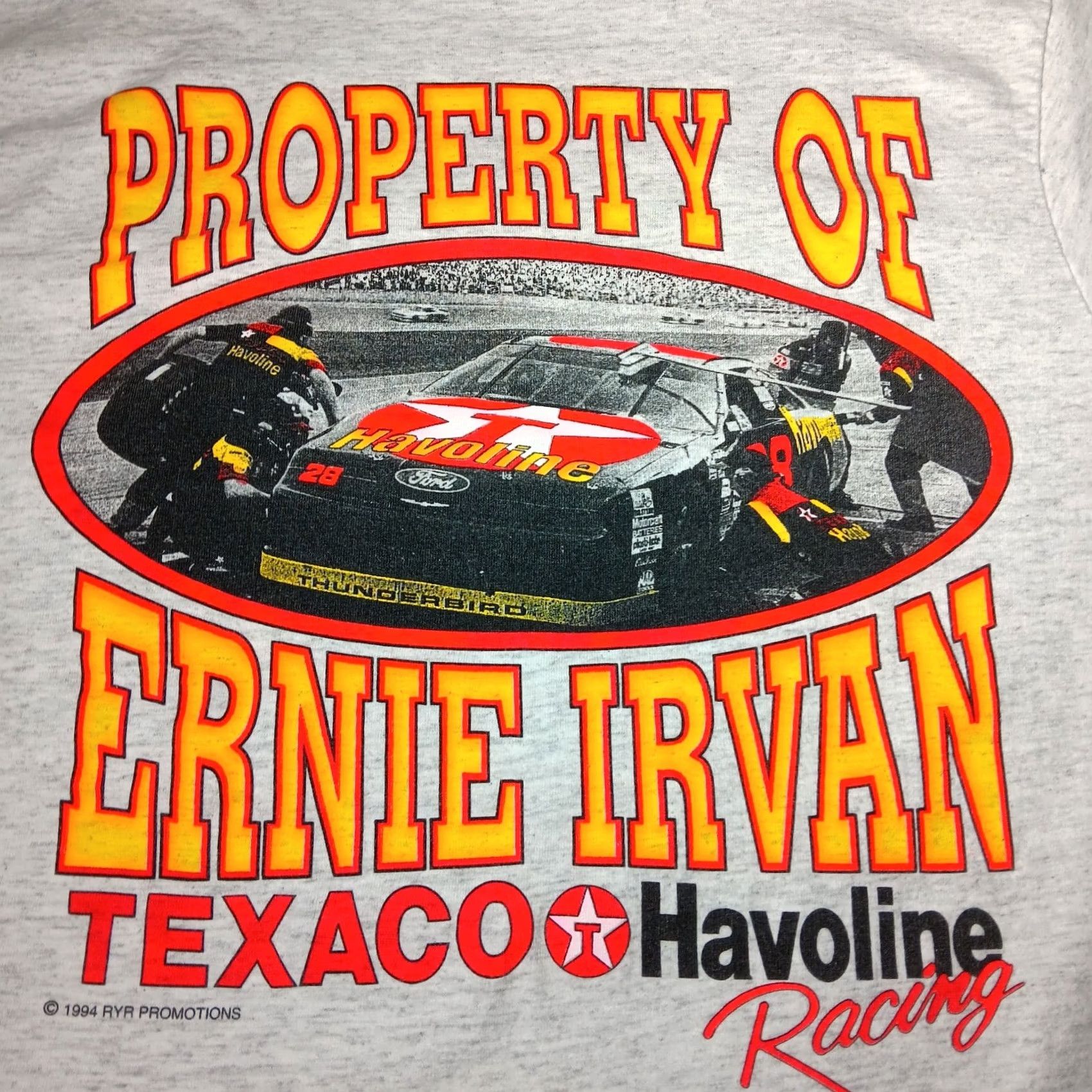 NASCAR VINTAGE NASCAR Ernie Irvan Shirt M Robert Yates Gray Race T Size US M / EU 48-50 / 2 - 2 Thumbnail