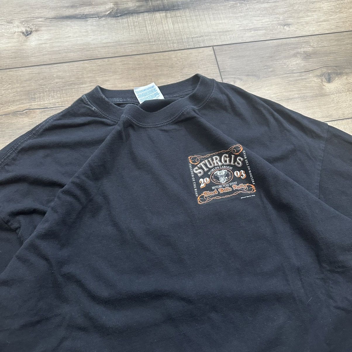 Harley Davidson Vintage 2003 Sturgis Black Hills Rally Biker Graphic Tee Size US XXL / EU 58 / 5 - 5 Thumbnail
