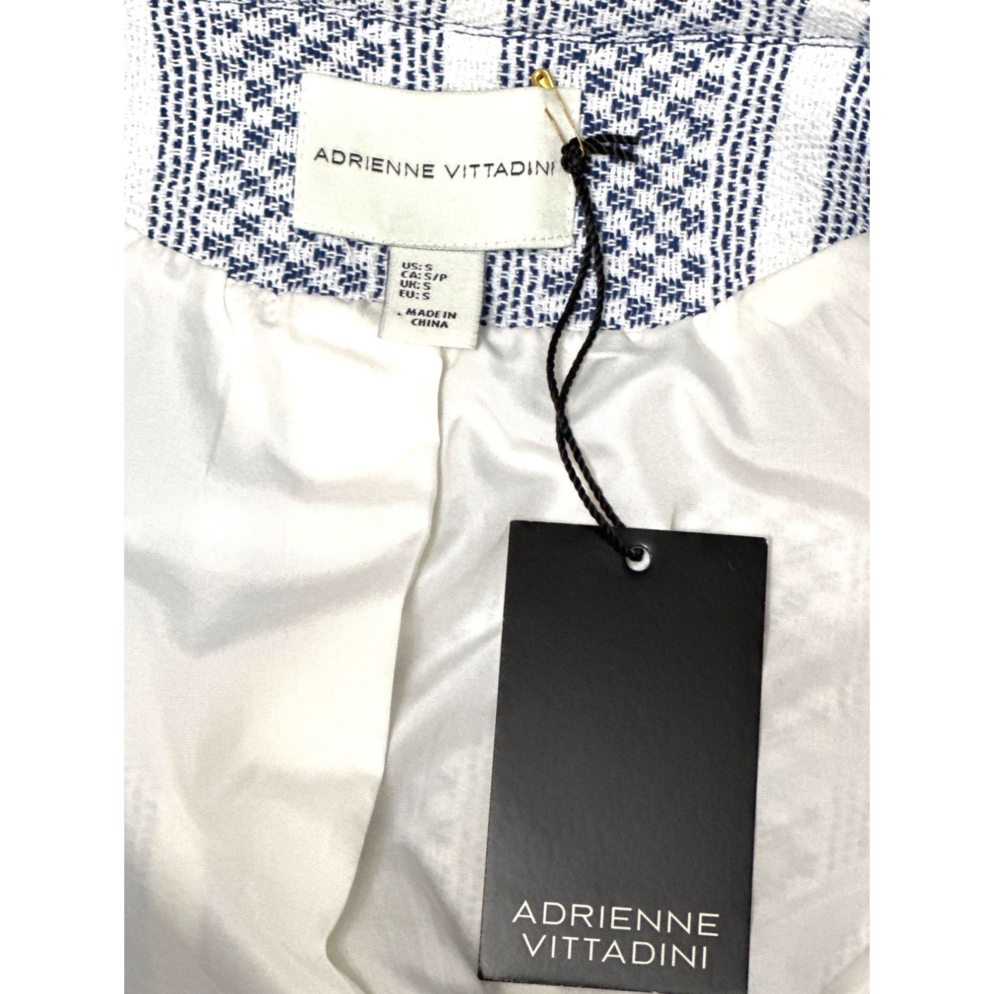Other Adrienne Vittadini Small Woven Cotton Fringe Tweed Zip Jacke Size S / US 4 / IT 40 - 8 Thumbnail