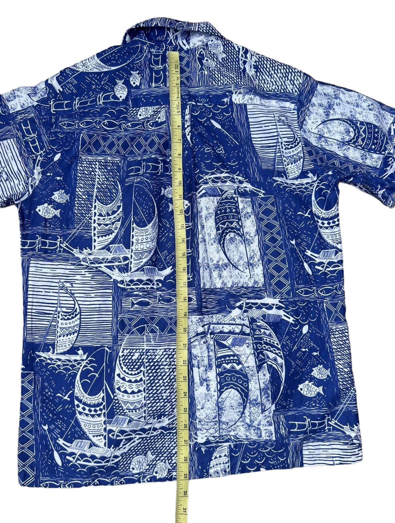 Diamond Head Vintage 60s Diamond Head Sportswear Blue Hawaiian Shirt Size US M / EU 48-50 / 2 - 4 Thumbnail