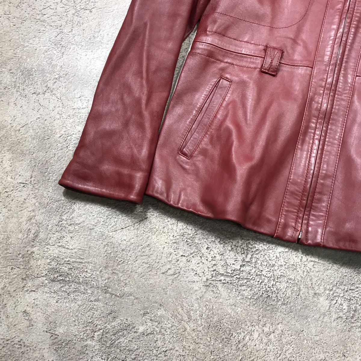 Japanese Brand VINTAGE Y2K LEATHER JACKET JAPAN CASUAL STREETWEAR 90s Size L / US 10 / IT 46 - 4 Thumbnail