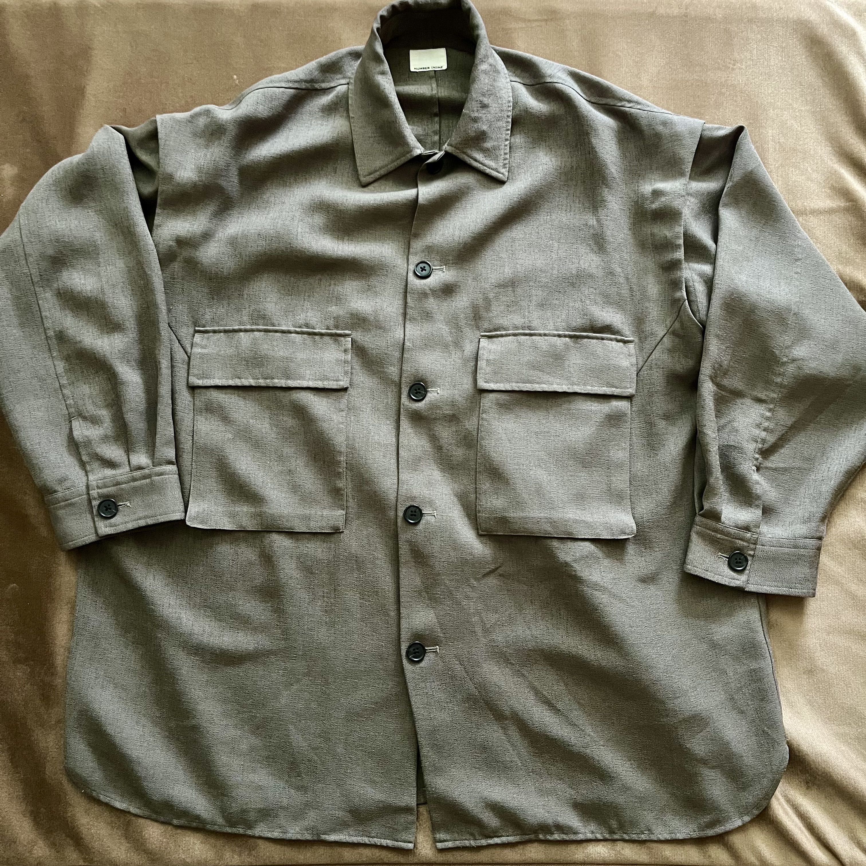 Number (N)ine Number Nine olive oversized shirt Size US L / EU 52-54 / 3 - 4 Thumbnail
