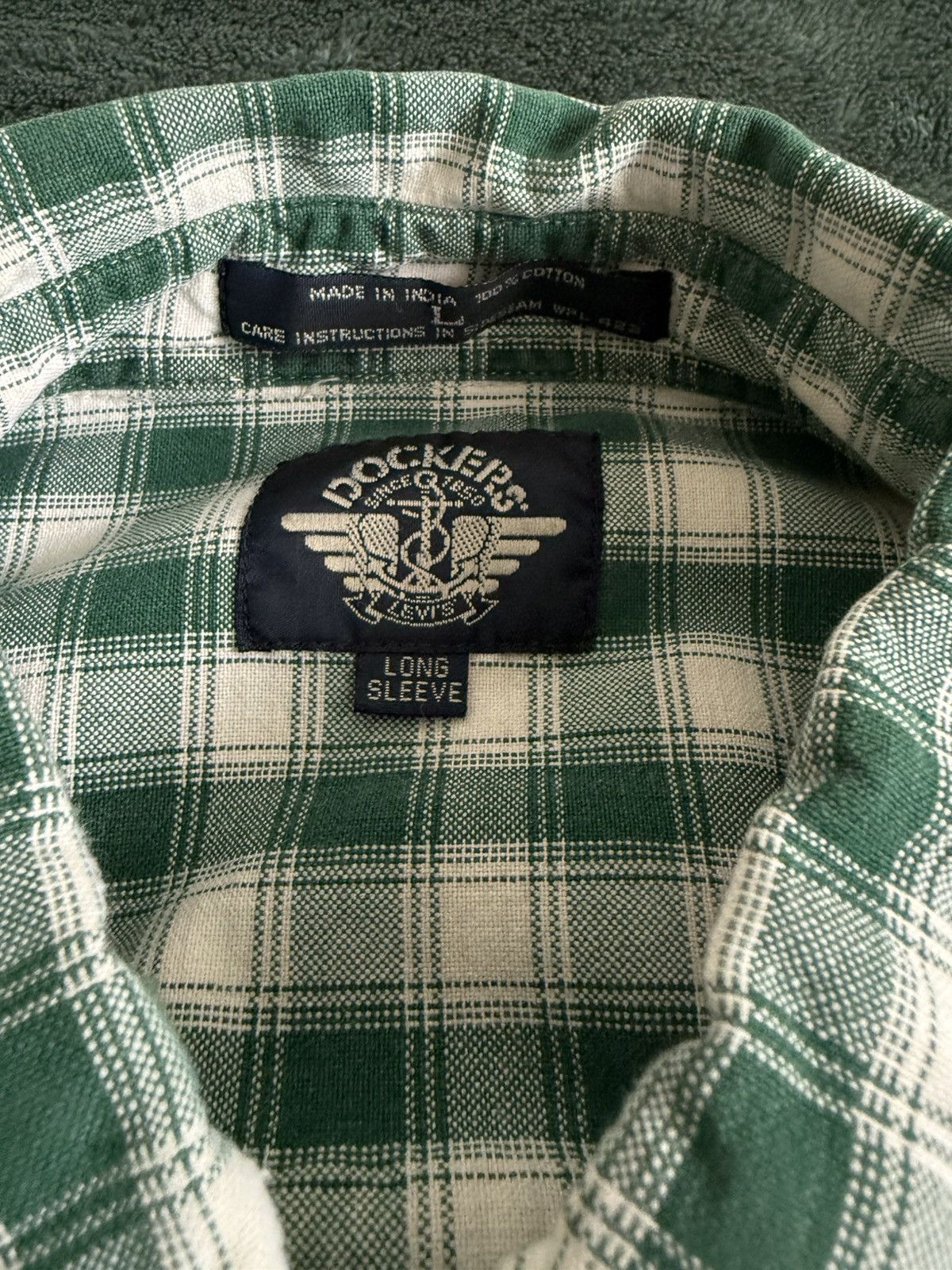 Dockers Green and White Button up Size US L / EU 52-54 / 3 - 2 Thumbnail